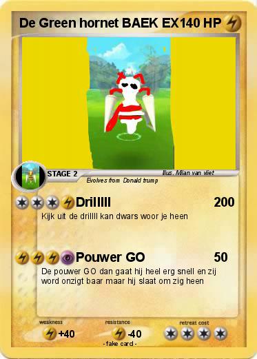 Pokemon De Green hornet BAEK EX