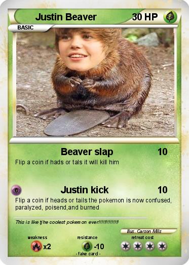 Pokemon Justin Beaver