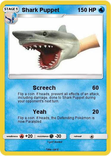 Pokemon Shark Puppet