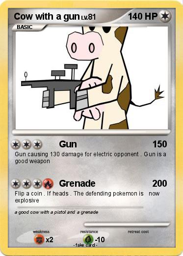 Pokemon Cow with a gun