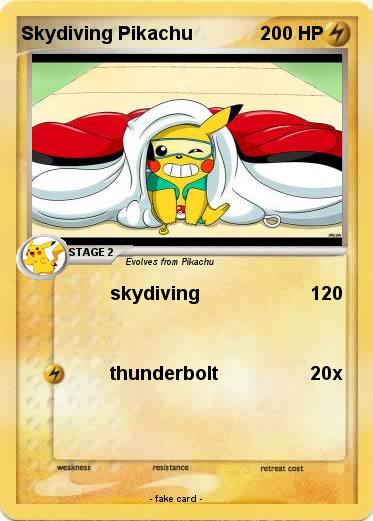 Pokemon Skydiving Pikachu