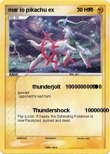 Pokemon mar io pikachu ex                      10