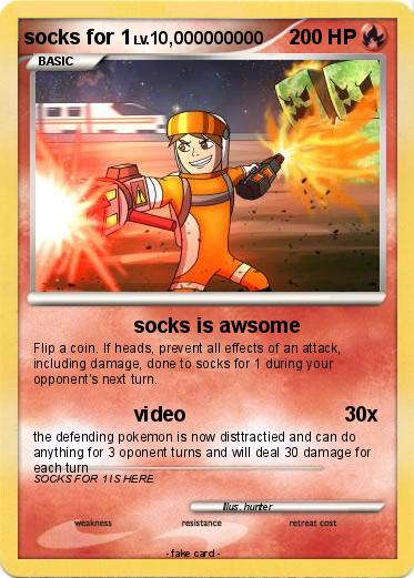 Pokemon socks for 1