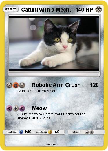 Pokemon Catulu with a Mech.