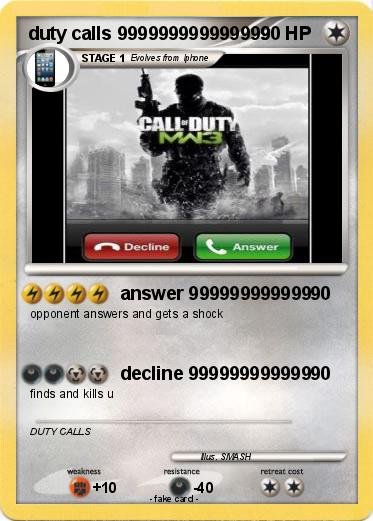 Pokemon duty calls 999999999999999
