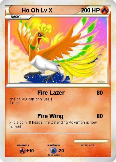 Pokemon Ho Oh Lv X
