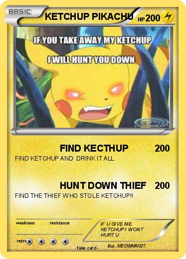 Pokemon KETCHUP PIKACHU