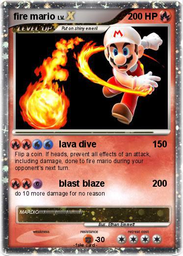 Pokemon fire mario