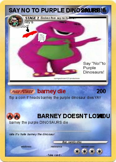 Pokemon SAY NO TO PURPLE DINOSAURS!!!