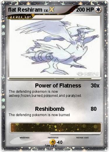 Pokemon flat Reshiram
