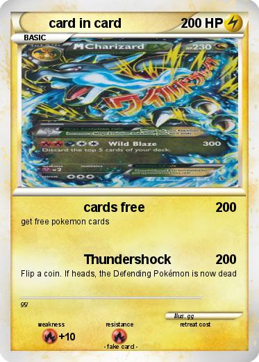 Pokemon card in card