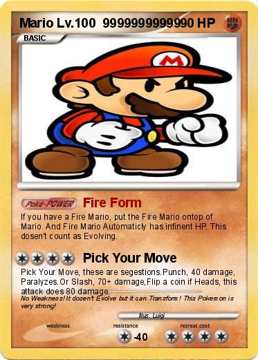 Pokemon Mario Lv.100  99999999999