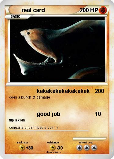 Pokemon real card