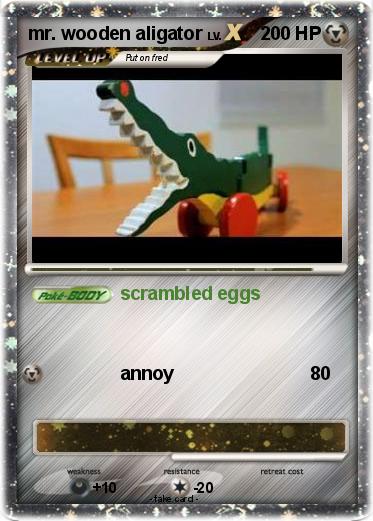 Pokemon mr. wooden aligator