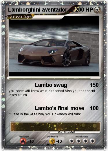 Pokemon Lamborghini aventador