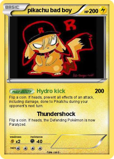 Pokemon pikachu bad boy