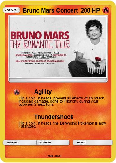 Pokemon Bruno Mars Concert