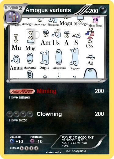 Pokemon Amogus variants