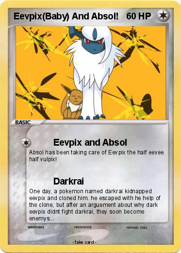 Pokemon Eevpix(Baby) And Absol!