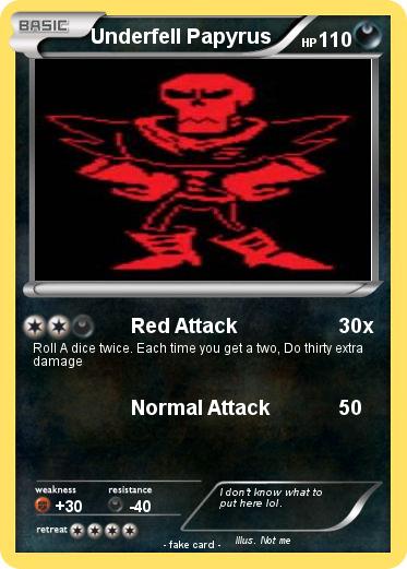 Pokemon Underfell Papyrus