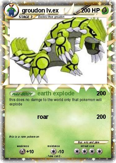 Pokemon groudon lv.ex