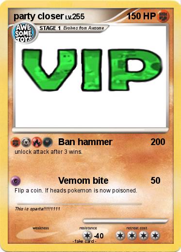 Pokemon party closer