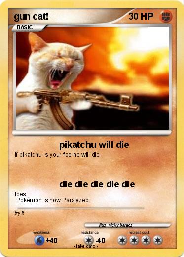 Pokemon gun cat!