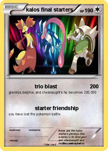 Pokemon kalos final starters