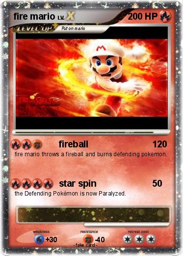 Pokemon fire mario