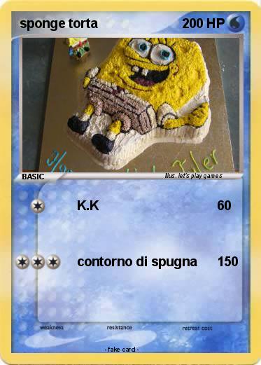 Pokemon sponge torta