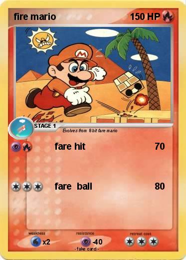 Pokemon fire mario