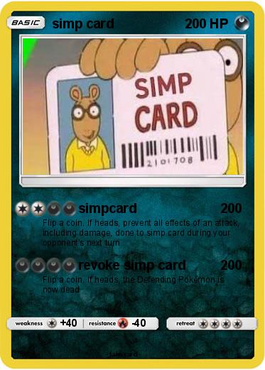 Pokemon simp card