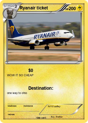 Pokemon Ryanair ticket
