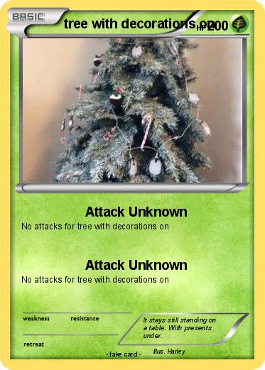Pokemon tree with decorations on