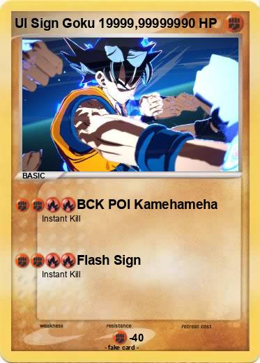 Pokemon UI Sign Goku 19999,999999