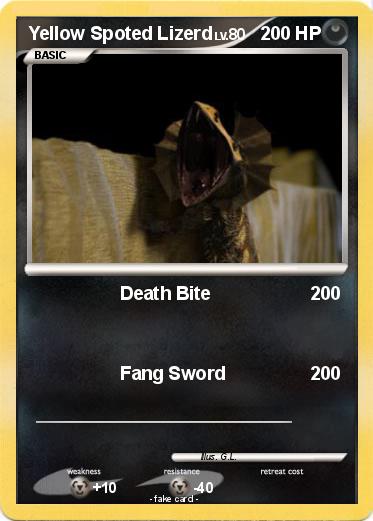 Pokemon Yellow Spoted Lizerd