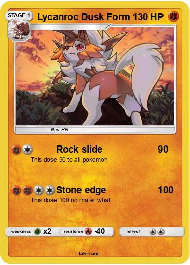 Pokemon Lycanroc Dusk Form