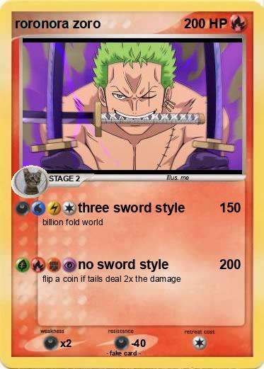 Pokemon roronora zoro