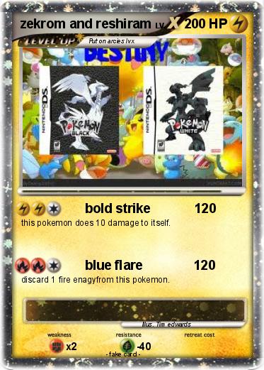 Pokemon zekrom and reshiram