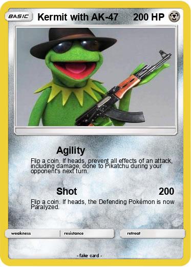 Pokemon Kermit with AK-47