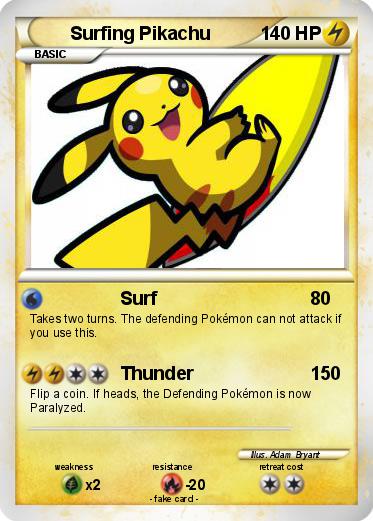 Pokemon Surfing Pikachu