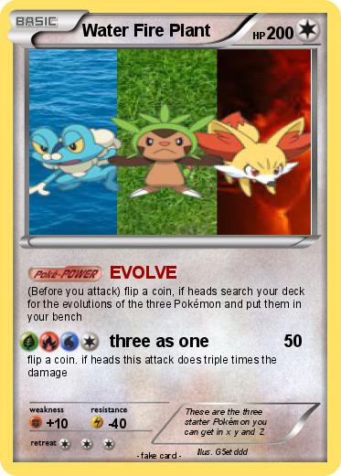 Pokemon Water Fire Plant