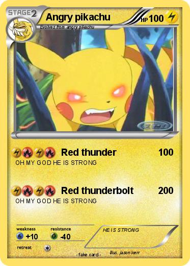 Pokemon Angry pikachu