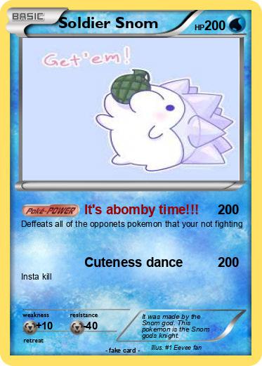 Pokemon Soldier Snom