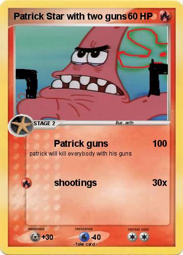 Pokemon Patrick Star with two guns