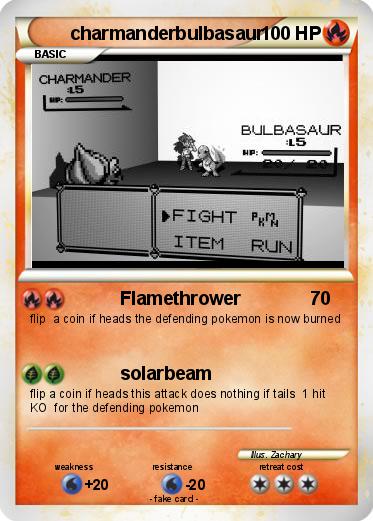 Pokemon charmanderbulbasaur