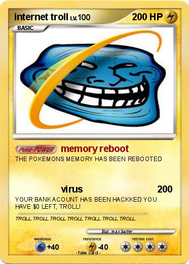 Pokemon internet troll
