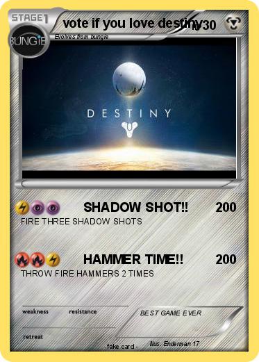 Pokemon vote if you love destiny