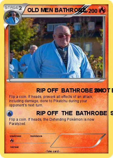 Pokemon OLD MEN BATHROBE