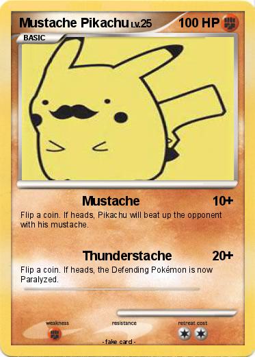 Pokemon Mustache Pikachu